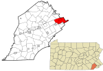 Chester County Pennsylvania incorporated and unincorporated areas Tredyffrin highlighted